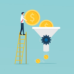 Costs reduction cut optimization Royalty Free Vector Image