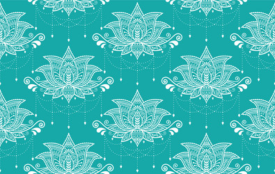 Lotus flower design indian pattern Royalty Free Vector Image