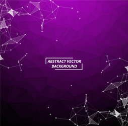 Purple geometric polygonal background molecule Vector Image