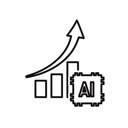 automation icon data analysis symbol ai vector image