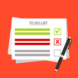 checklist on to do list form with man signing vector