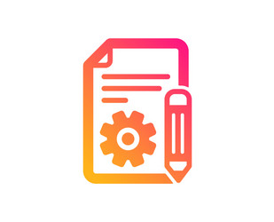 documentation icon technical instruction sign vector image
