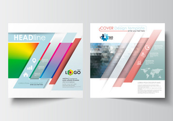 Business templates for square design brochure vector