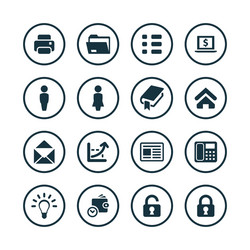 Company icons universal set vector