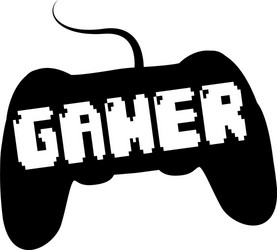 Gamer life quote text phrase quotation Royalty Free Vector