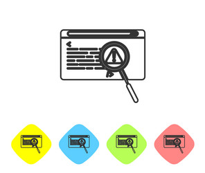 grey line system bug concept icon isolated vector image