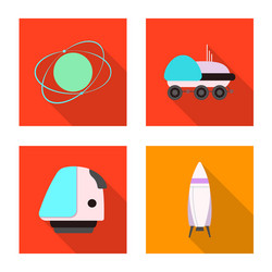 Isolated object of mars and space icon set vector