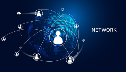 abstract network high speed connection digital vector image