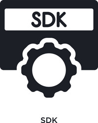 sdk isolated icon simple element from technology vector image