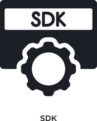 Sdk isolated icon simple element from technology vector