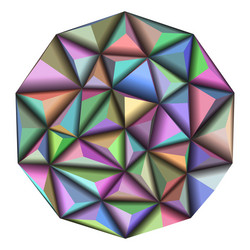 abstract 3d geometric polygonal triangle pattern vector image