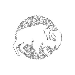 continuous curve one line drawing of standing vector image