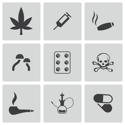 Drug Icon Set - Medical & Substance Vector Image