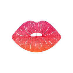 Lips with bitmap effect vector