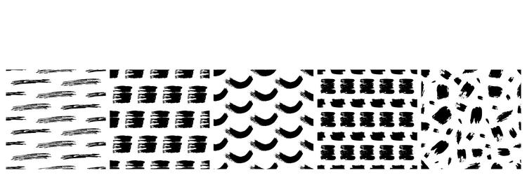 set of seamless patterns with scribble smears vector image