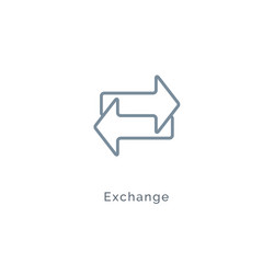 Exchange arrow icon reverse swap switch Royalty Free Vector