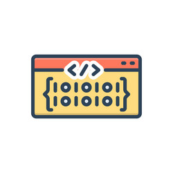 programming language vector image