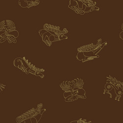 Seamless pattern with ancient scythian art vector