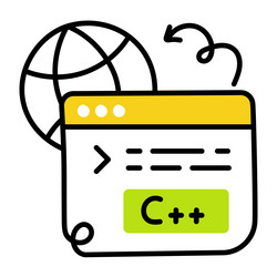browser coding vector image