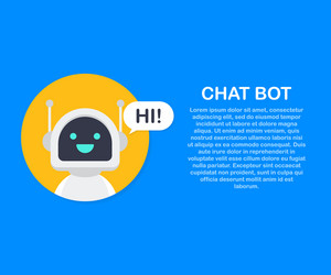 chat bot robot virtual assistance of website vector