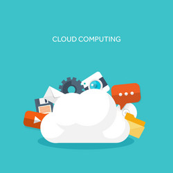 Cloud Computing Data Storage vector image