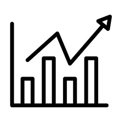 data chart histogram icon ideal for statistical vector image