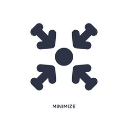 Minimize icon on white background simple element vector
