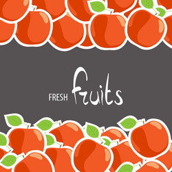 Ripe Red Apples Background vector