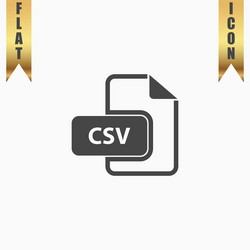 Csv extension text file type icon vector