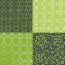 Delicate Green Geometric Pattern vector image