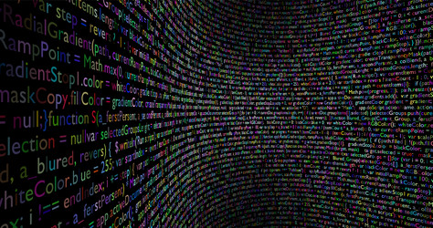 desktop source code and technology background vector image