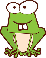 Frog cute animal sitting cartoon Royalty Free Vector Image