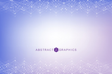 geometric abstract background with connected line vector image