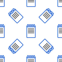 line notebook icon isolated seamless pattern vector image