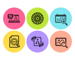 technical algorithm seo file and medical calendar vector image