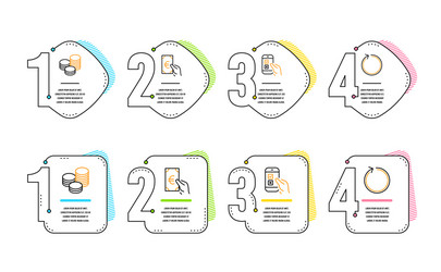 tips finance and mobile survey icons set loop vector