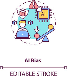 ai bias concept icon vector