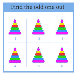 find the odd one out visual logic puzzle vector image
