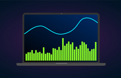 volume indicator technical analysis - chart graph vector