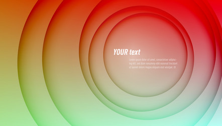 3d gradient round layers with shadows background vector image