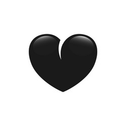 Black heart icon template image vector