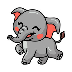 Cute Cartoon Baby Elephant Vector Image
