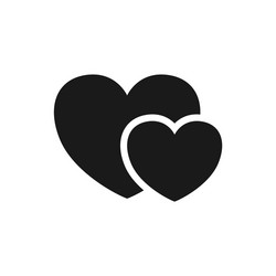 Black heart icon template image vector