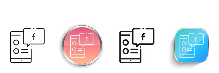media icon thin linear regular and button style vector image