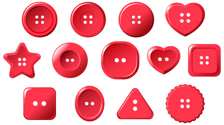 Set of button in different shapes vector