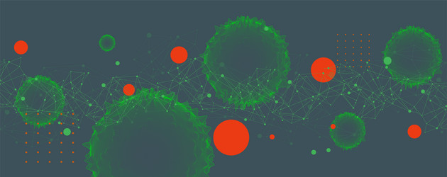 abstract sphere background with plexus effect 3d vector image