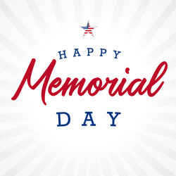 Memorial Day USA Flag Banner Vector Image