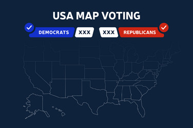 usa presidential election results map vector