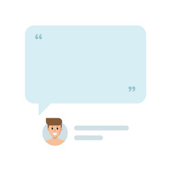 man social media profile and empty block vector