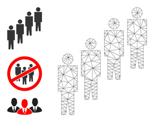 web network people queue icon and other vector image